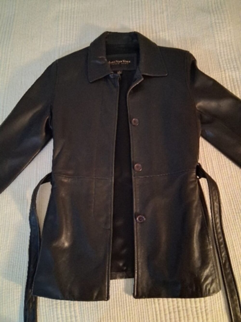 Women's Marc New York Andrew Marc Black Leather Jacket Blazer